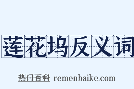 莲花坞反义词是什么意思的图片